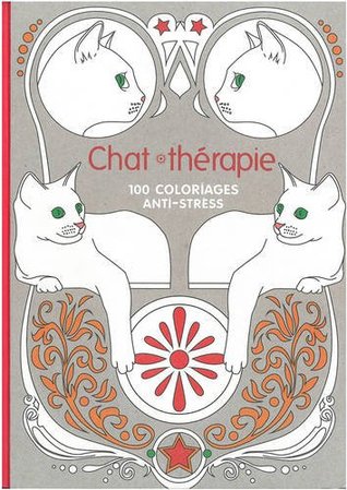 Cat Therapy - adult coloring book