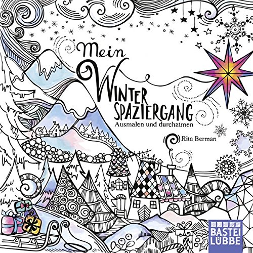 My Winter Walk German Coloring Book cover