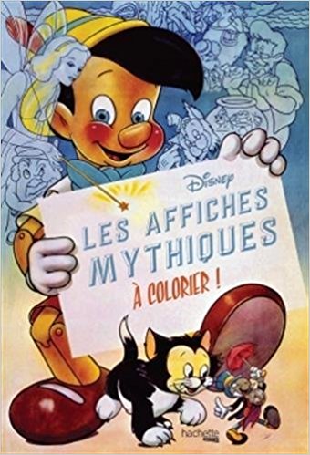 Les affiches mythiques Disney à colorier coloring book cover