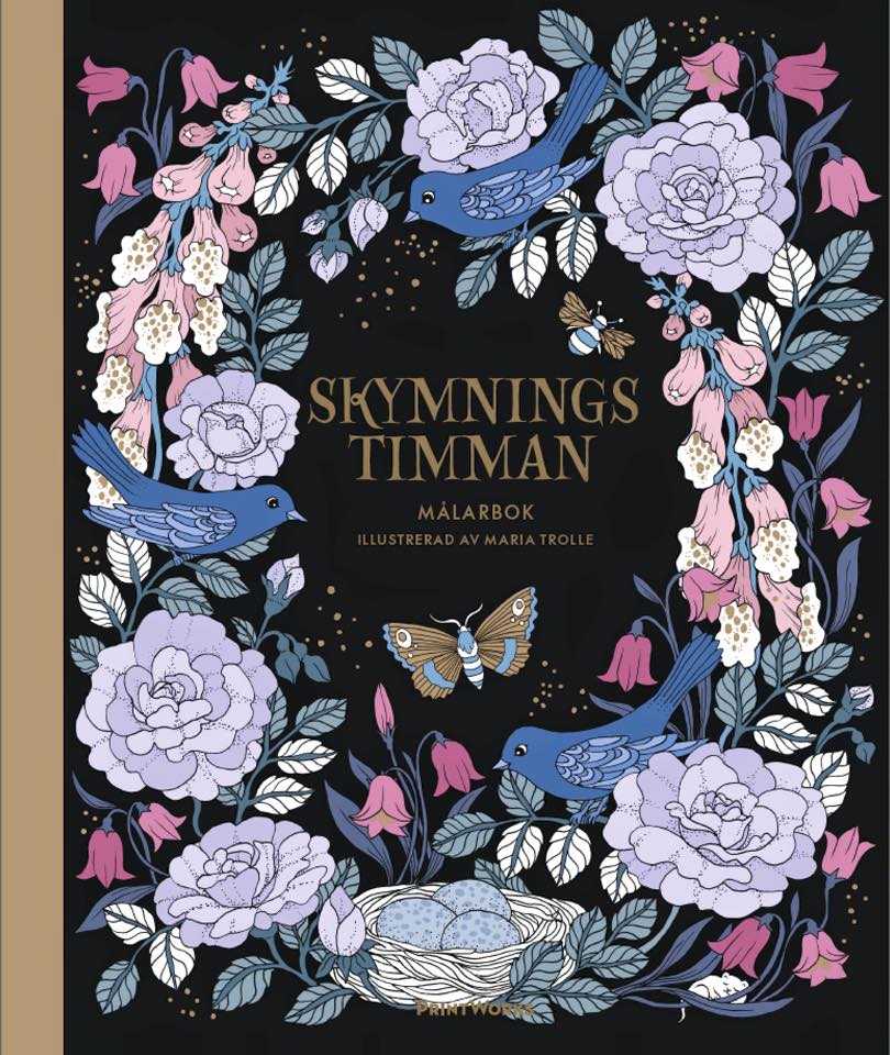 Skymningstimman coloring book cover by Maria Trolle