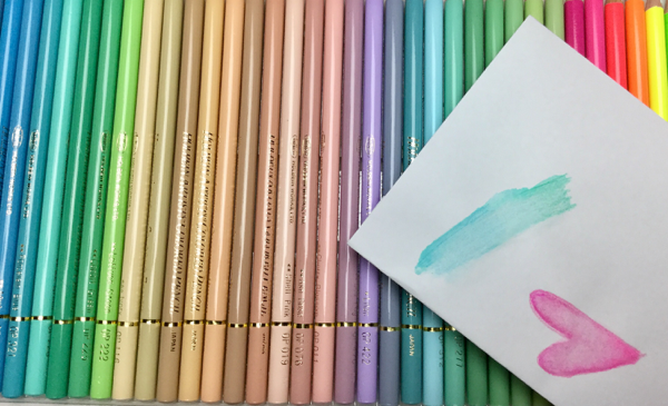 Holbein pencils as watercolors