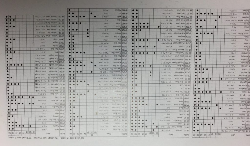 Holbein 150 pencils list of colors