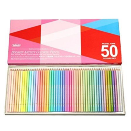 Holbein set of 50 pastel colored pencils