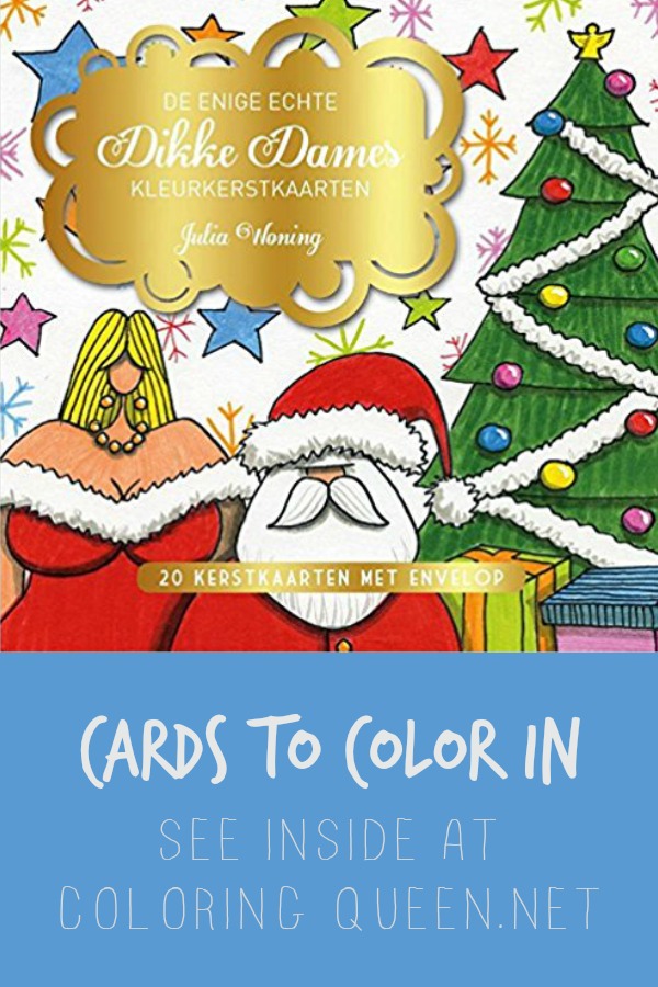 Take a peek at these Dutch Christmas cards to color in by Julia Woning