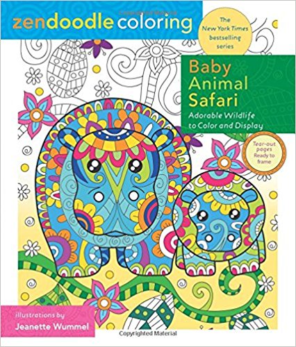 Zendoodle Coloring – Baby Animal Safari  Coloring Book Review