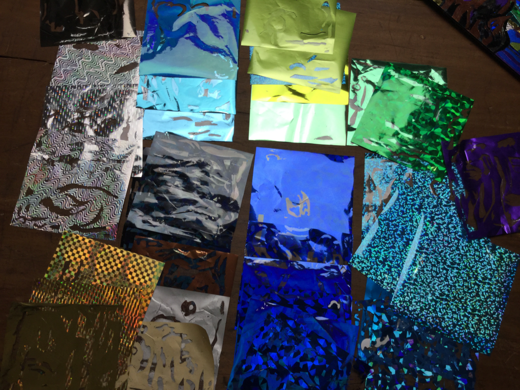 Foils used to create Glintarts masterpiece