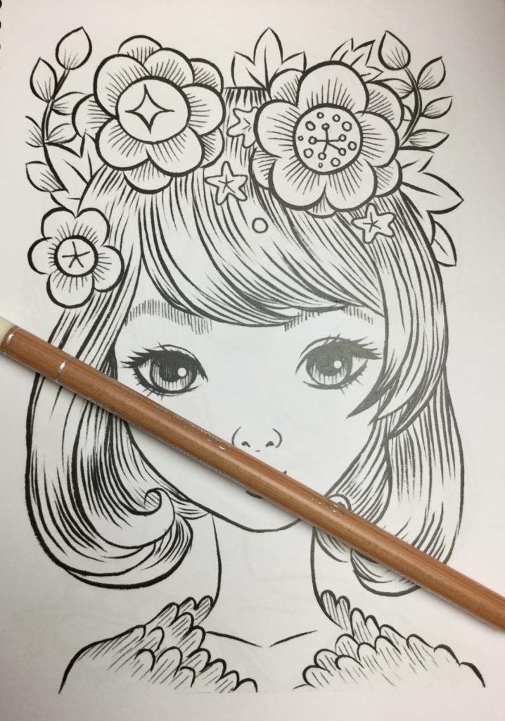 Illustration from Pocket Coloring Book by Jeremiah Ketner