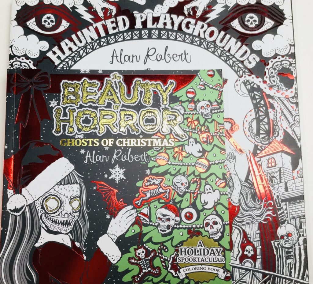 Ghosts of Christmas coloring book sizing guide