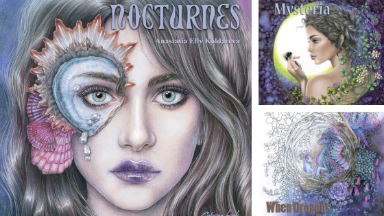 Nocturnes | Mysteria | When Dragons Dream Coloring Books Review