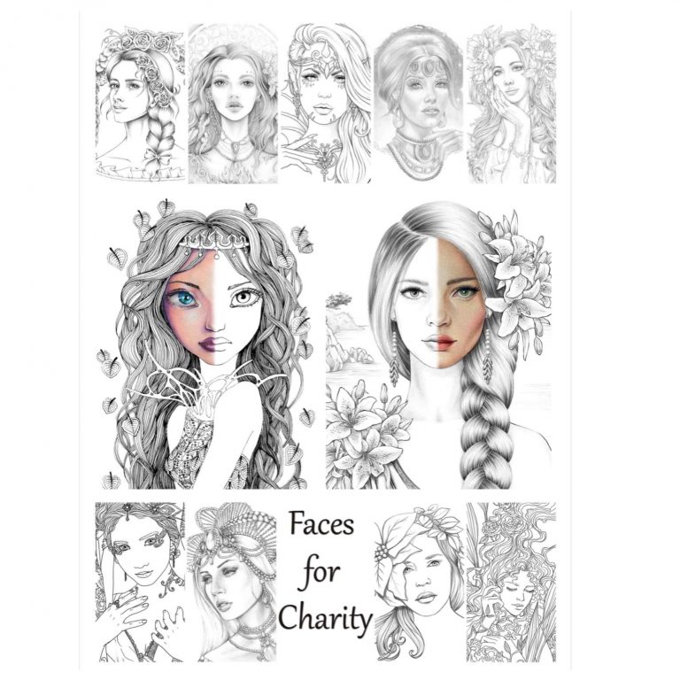 Faces for Charity Coloring Book