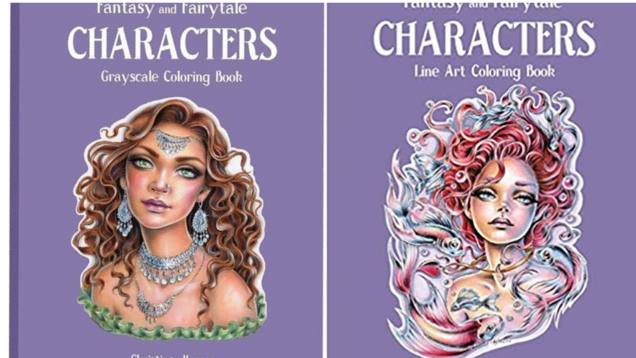 Cover image of Fantasy and Fairytale Characters Coloring Book by Christine Karron