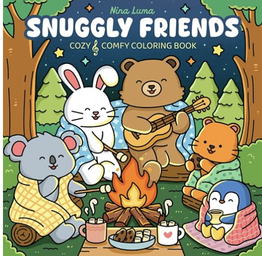 Snuggly Friends, Cozy and Comfy Coloring Book