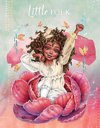 Little Folk Coloring Book cover by Christine Karron